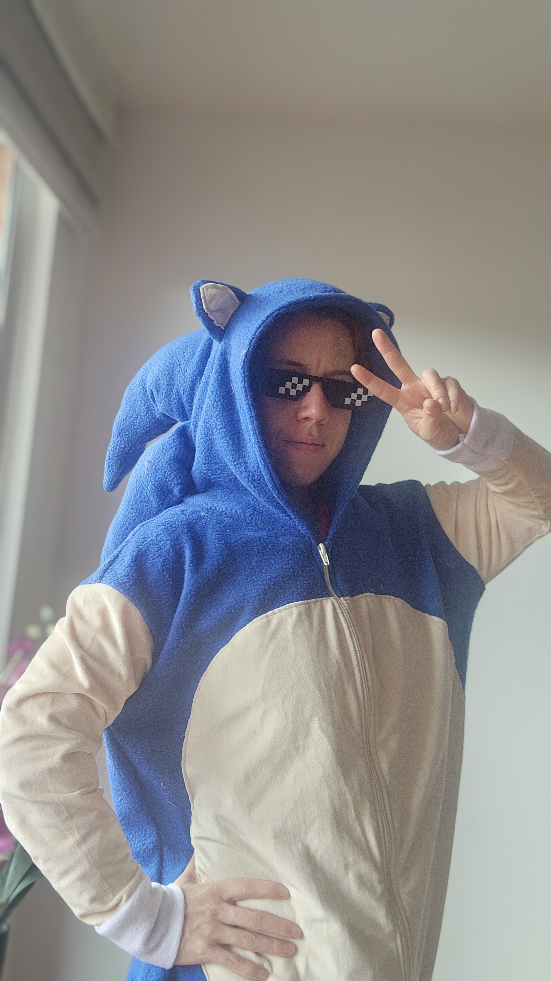 Blue Speedster Kigurumi Onesie - Handmade