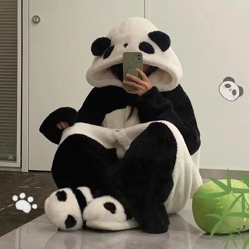 Cozy Panda Robe Kigurumi - Plush Party Onesie