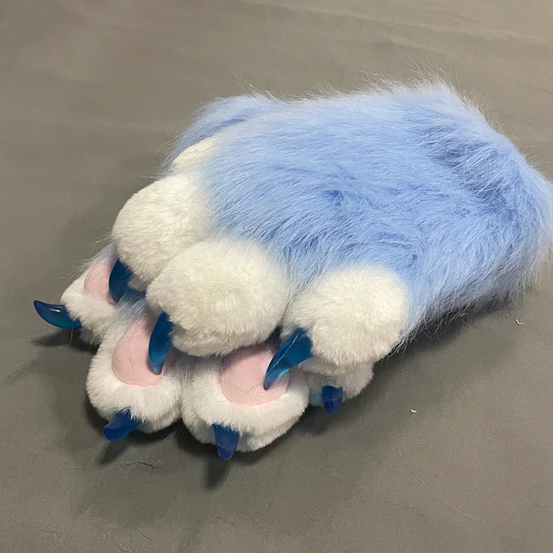 Ultra-Fluffy Fursuit Paw Gloves - Cosplay Beast Hands