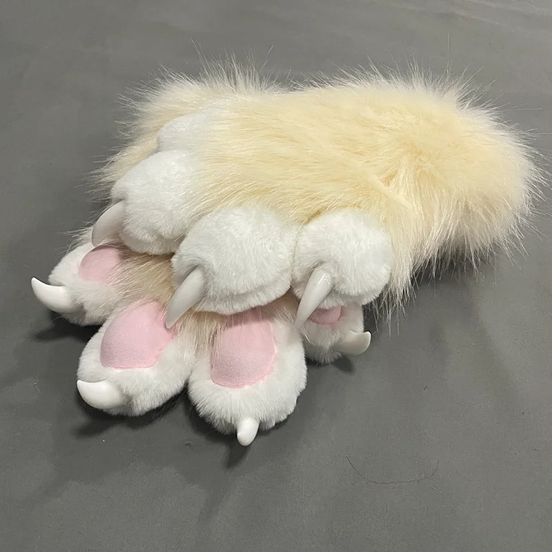 Ultra-Fluffy Fursuit Paw Gloves - Cosplay Beast Hands