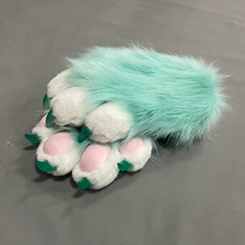 Ultra-Fluffy Fursuit Paw Gloves - Cosplay Beast Hands
