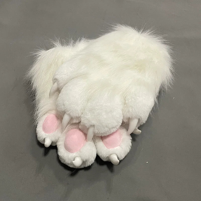 Ultra-Fluffy Fursuit Paw Gloves - Cosplay Beast Hands