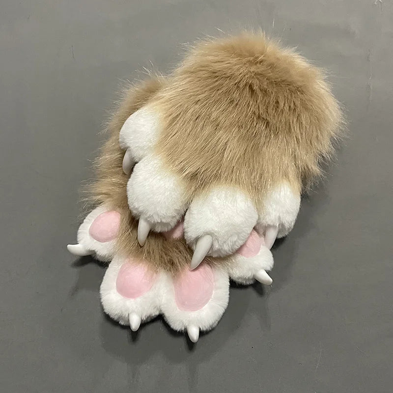 Ultra-Fluffy Fursuit Paw Gloves - Cosplay Beast Hands