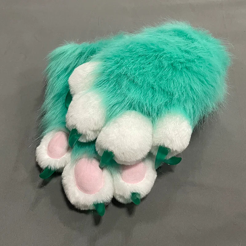 Ultra-Fluffy Fursuit Paw Gloves - Cosplay Beast Hands