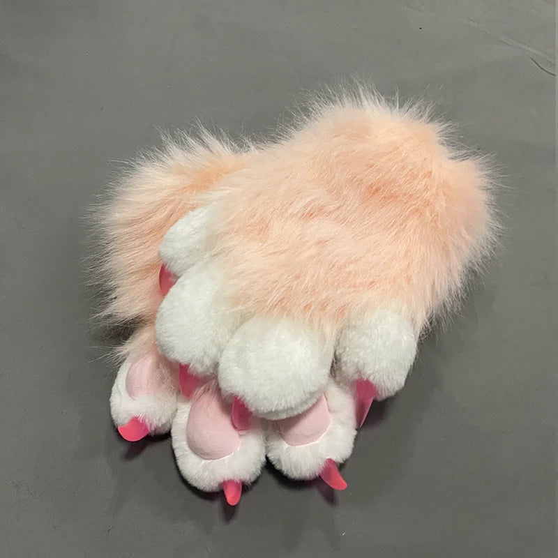 Ultra-Fluffy Fursuit Paw Gloves - Cosplay Beast Hands