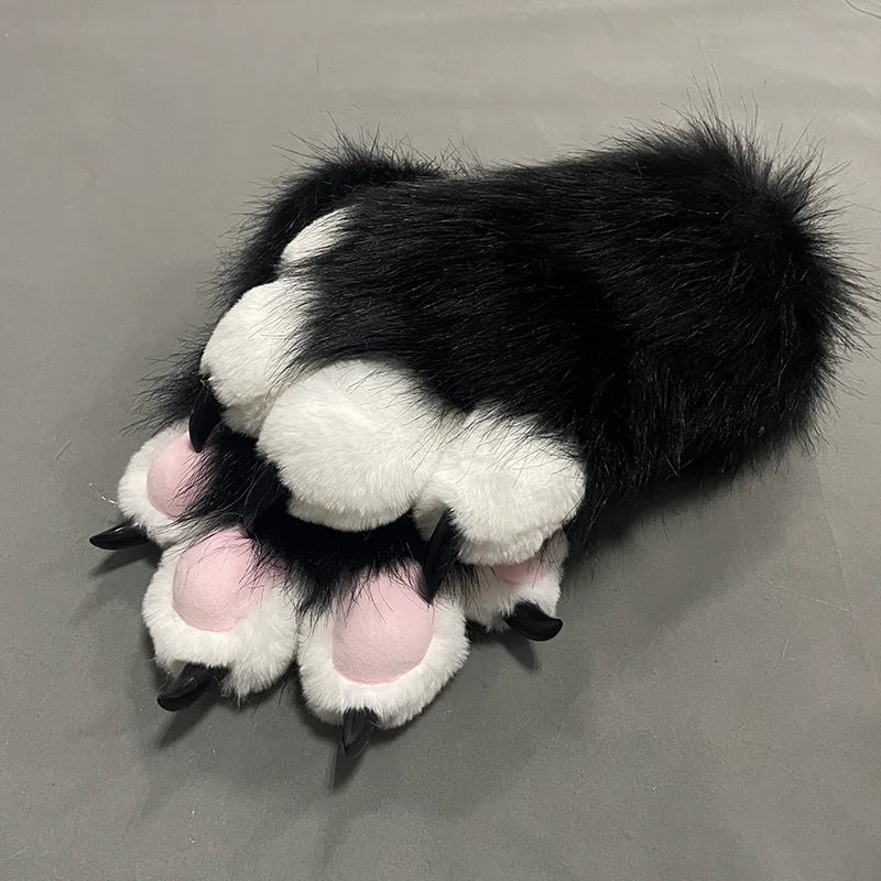 Ultra-Fluffy Fursuit Paw Gloves - Cosplay Beast Hands