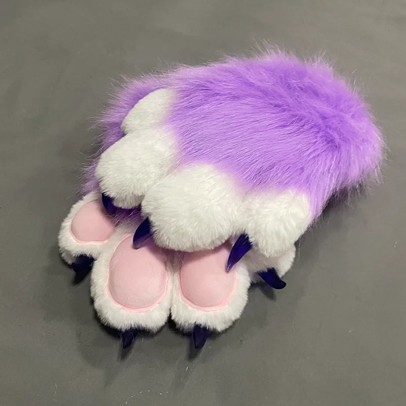 Ultra-Fluffy Fursuit Paw Gloves - Cosplay Beast Hands