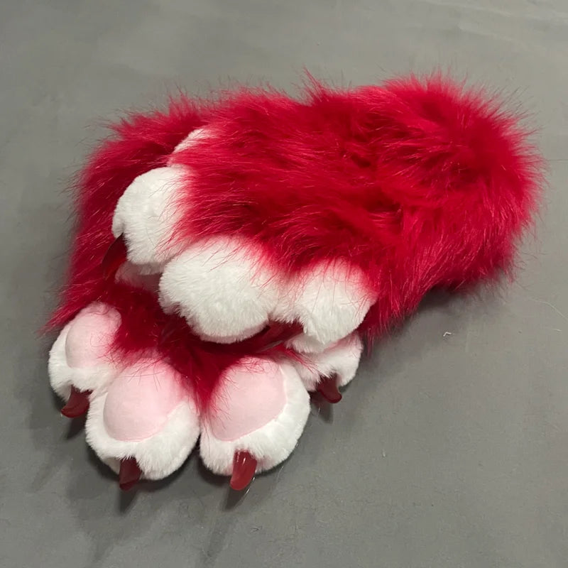 Ultra-Fluffy Fursuit Paw Gloves - Cosplay Beast Hands