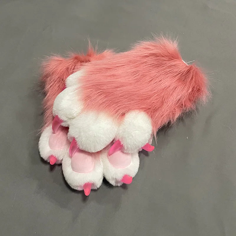 Ultra-Fluffy Fursuit Paw Gloves - Cosplay Beast Hands